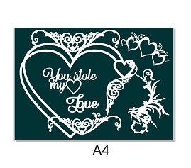 You stole my heart. Love A4 with flourishes. Min buy 3